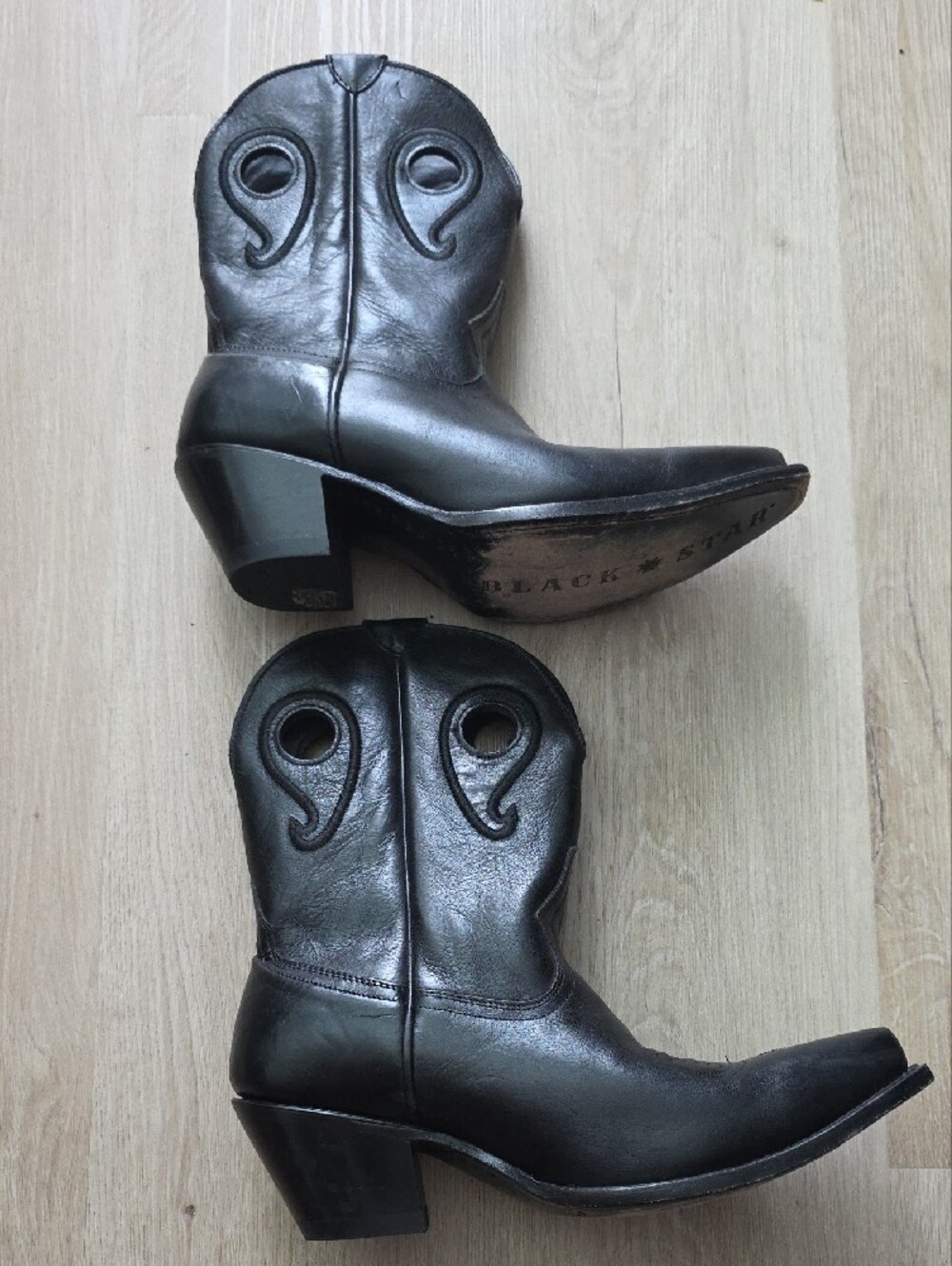 Black Star Leather Matador Women Western Boots - Picture 5 of 16